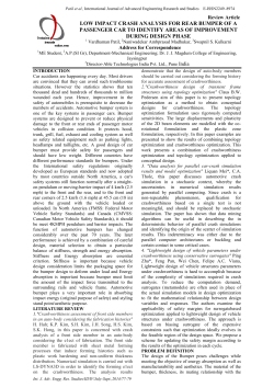 low impact crash analysis for rear bumper of a passenger car to