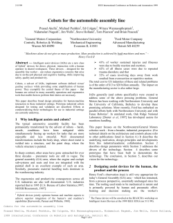 Cobots for the automobile assembly line