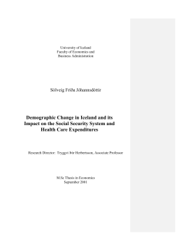 Demographic Change in Iceland and its Impact on the Social