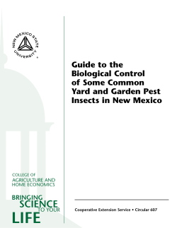 Guide to the Biological Control of Some Common Yard and Garden