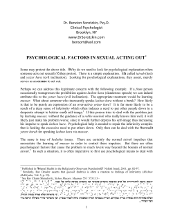 psychological factors in sexual acting out