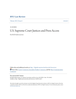 US Supreme Court Justices and Press Access