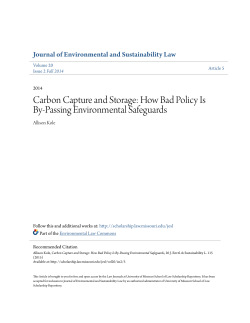 Carbon Capture and Storage: How Bad Policy Is By