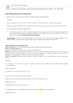 Fondazione Istituto Internazionale di Storia economica `F. Datini`