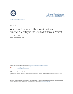 The Construction of American Identity in the Utah Minuteman Project