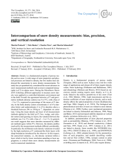 Intercomparison of snow density measurements