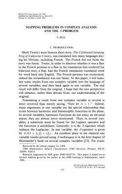 MAPPING PROBLEMS IN COMPLEX ANALYSIS AND THE 5
