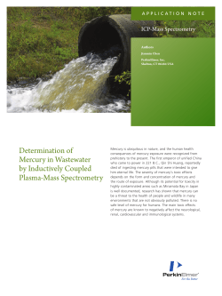 Determination of Mercury in Wastewater by Inductively
