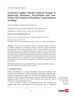 Protein SH Content in Mung Bean (Vigna
