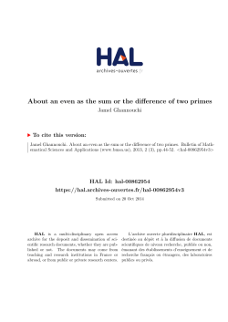 About an even as the sum or the difference of two primes