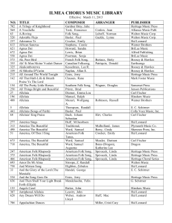 ILMEA CHORUS MUSIC LIBRARY