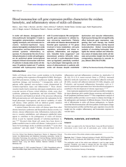 Blood mononuclear cell gene expression profiles