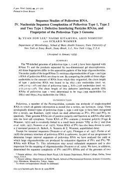 Sequence Studies of Poliovirus RNA. IV. Nucleotide Sequence