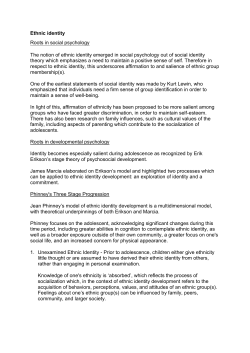 Ethnic Identity - Kickstart Enterprise