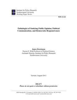Pathologies of Studying Public Opinion, Political Communication