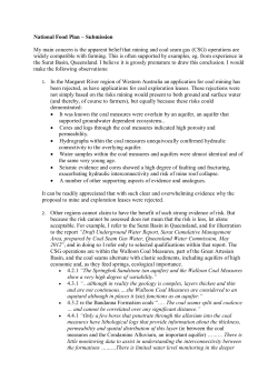 National Food Plan &ndash; Submission My main concern is the apparent