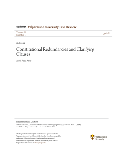 Constitutional Redundancies and Clarifying Clauses