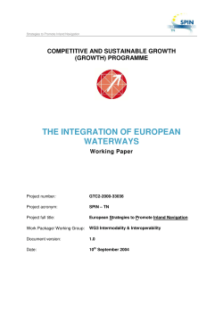 the integration of european waterways