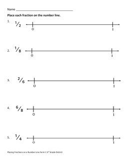 Name Place each fraction on the number line. 1. 2. 3. 4. 5.