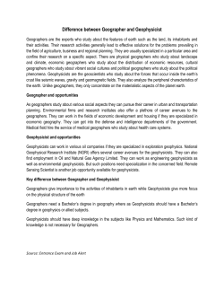 Difference between Geographer and Geophysicist