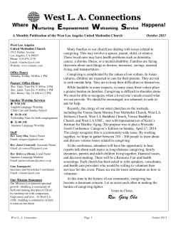 October 2013 Newsletter - West Los Angeles United Methodist Church