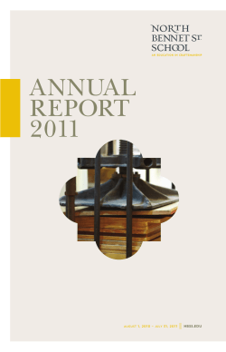 FY 2011 - North Bennet Street School