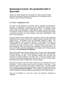 Saṃsarjana krama - American Herbalists Guild