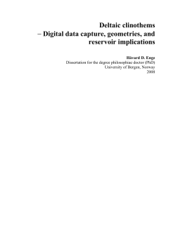 Deltaic clinothems - Digital data capture, geometries - (BORA)