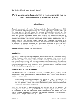 Puhi: Memories and experiences in their ceremonial