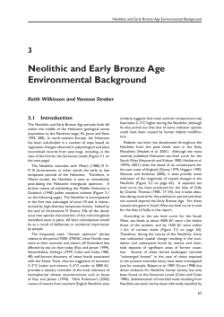 Neolithic and Early Bronze Age Environmental