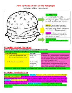 How to Write a Color Coded Paragraph Example: Graphic Organizer