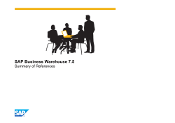 SAP Business Warehouse 7.5