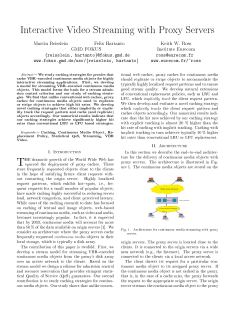 Interactive Video Streaming with Proxy Servers