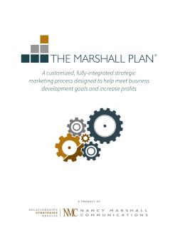 The Marshall Plan&reg; process - Nancy Marshall Communications