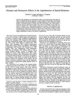 Distance and Distraction Effects in the Apprehension of Spatial