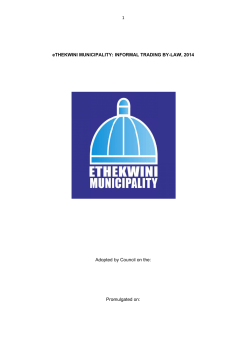 Informal Trading By-Law 2014