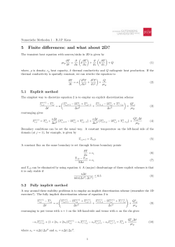 5 Finite differences: and what about 2D?