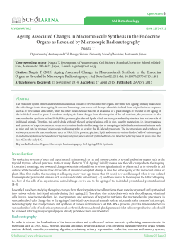 Ageing Associated Changes in Macromolecule Synthesis in the