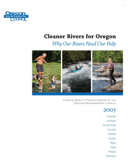 Cleaner Rivers for Oregon - Oregon Environmental Council