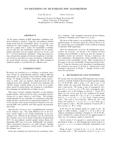 on retiming of multirate dsp algorithms