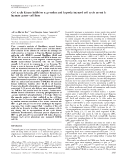 Cell cycle kinase inhibitor expression and