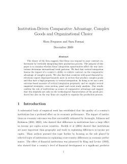 Institution-Driven Comparative Advantage, Complex Goods and