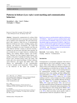 Patterns in bobcat (Lynx rufus) scent marking and communication