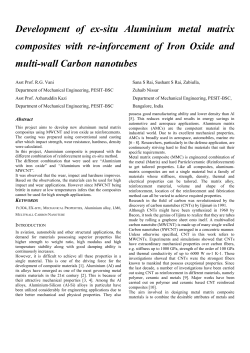 Development of ex-situ Aluminium metal matrix composites with re