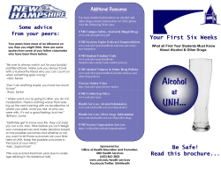 The first six weeks brochure - University of New Hampshire