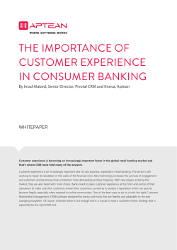 The Importance of Customer Experience in Consumer