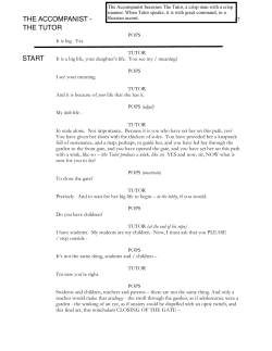 the accompanist - the tutor start
