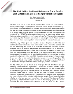 Helium Tracer Gas Myths