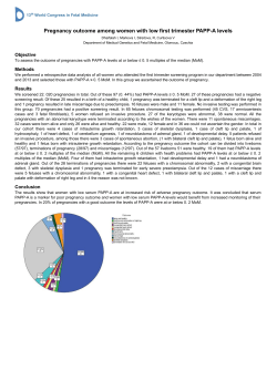 Pregnancy outcome among women with low first trimester PAPP