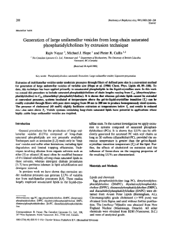 Generation of large unilamellar vesicles from long